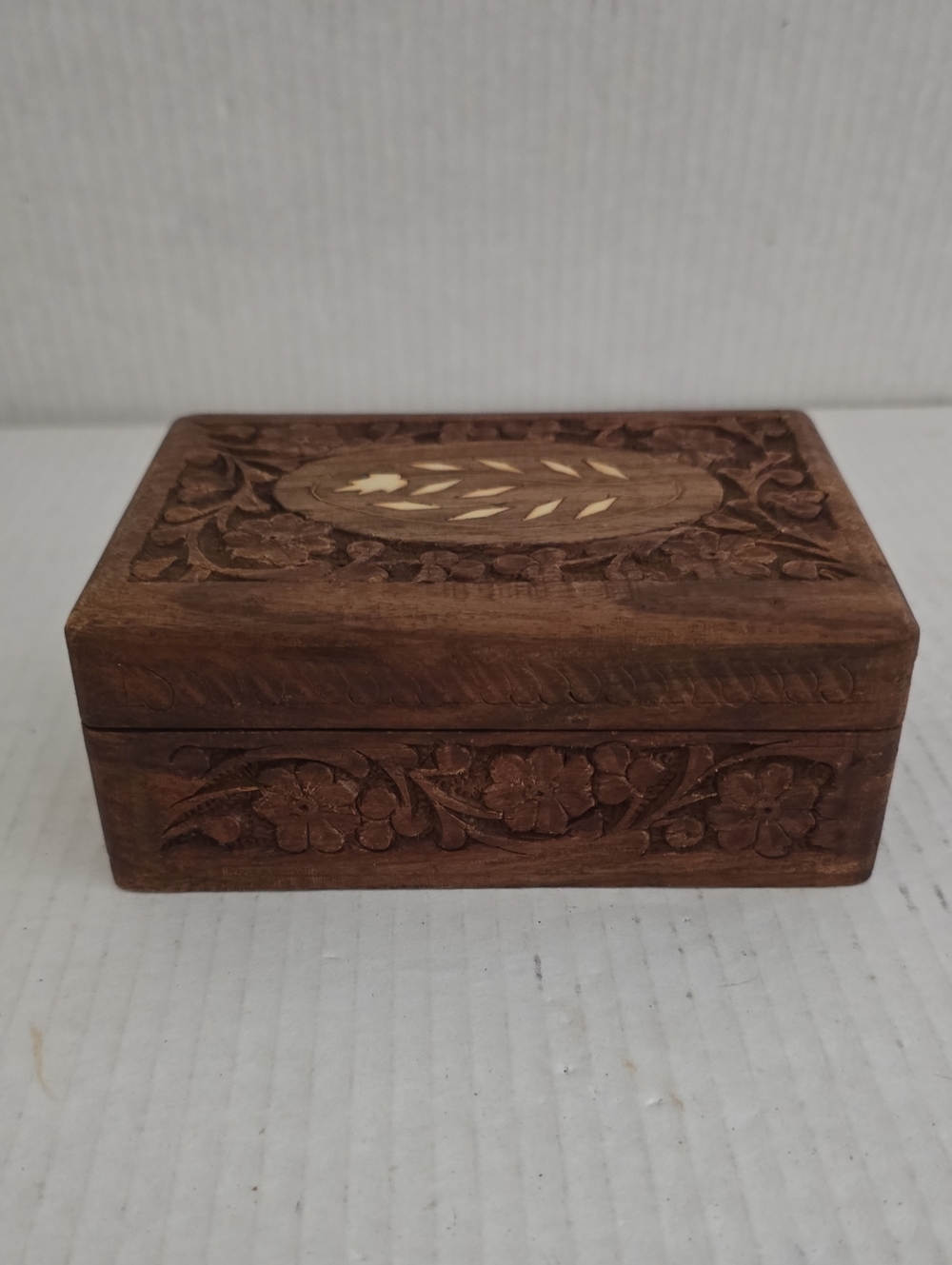 Vintage Hand Carved Jewerly Box from India